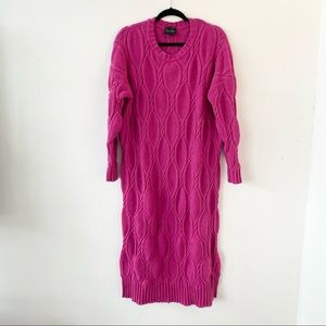 free people magenta maxi sweater dress